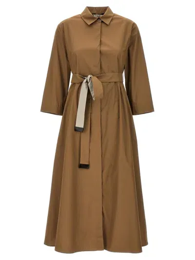 's Max Mara Poplin Shirt Dress In Beige