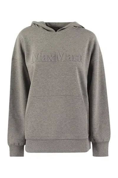 's Max Mara S Max Mara Sapore Jersey Sweatshirt With Embroidery In Grey