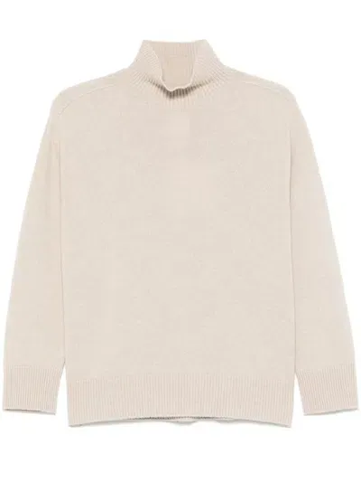 's Max Mara Sand Quercia Turtleneck Sweater In Beige