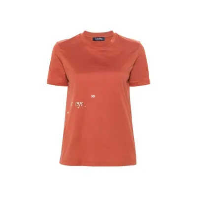 's Max Mara Slogan-print Cotton T-shirt In Orange