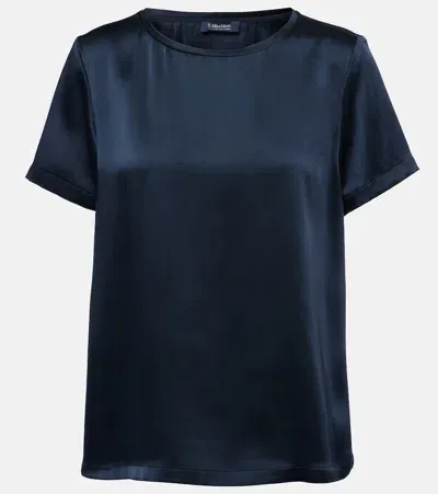 's Max Mara Rebecca Satin T-shirt In Blue