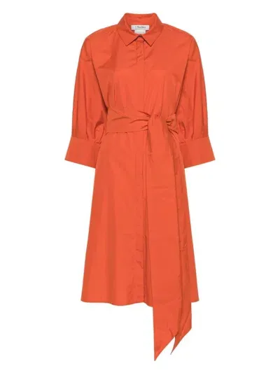 's Max Mara Tabata Cotton Shirtdress In Orange