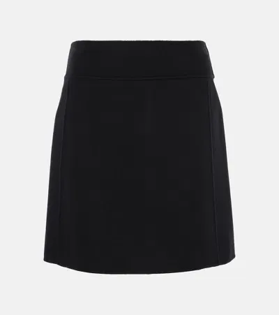 's Max Mara Fitted Virgin Wool Miniskirt In Grey