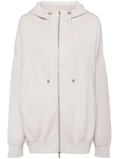 's Max Mara Zip-up Wool Hoodie In Grey