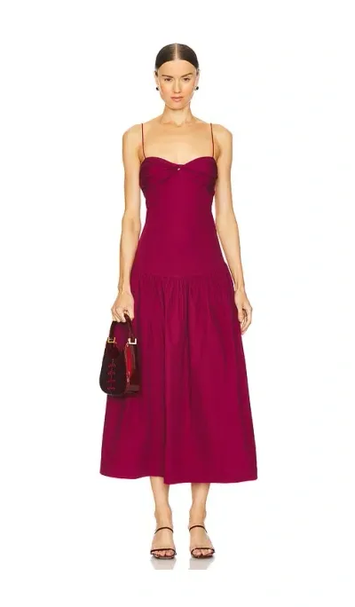 S/w/f Fitted Midi Dress In Plum