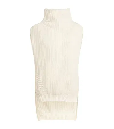 Sa Su Phi Merino-cashmere Sweater Vest In Ivory