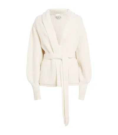 Sa Su Phi Wool-cashmere Tie Cardigan In Ivory