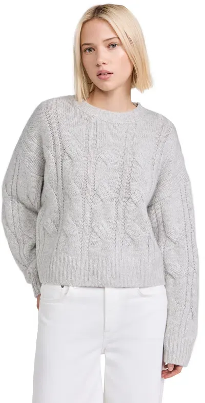 Sablyn Cable Knit Cashmere Sweater Foggy