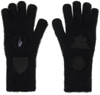 Sacai Black Gonz Edition Multi Patch Gloves In 001 Black