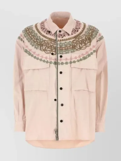 Sacai Camicia-1 Nd  Male In Cream