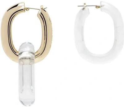 Sacai Gold Big Chain Earrings In 951 Gold