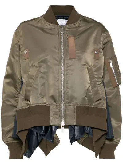 Sacai Handkerchief Hem Bomber Jacket In Neutrals