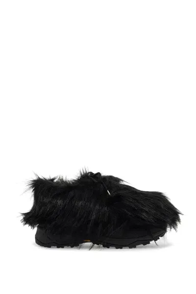 Sacai Black Faux-fur Derbys