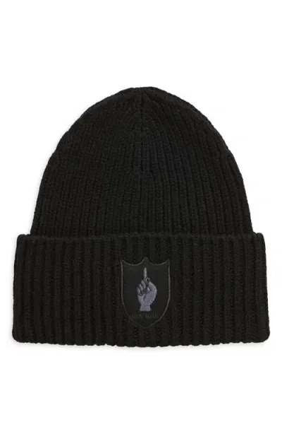 Sacai Mark Gonzales One Love Wool Beanie In Black