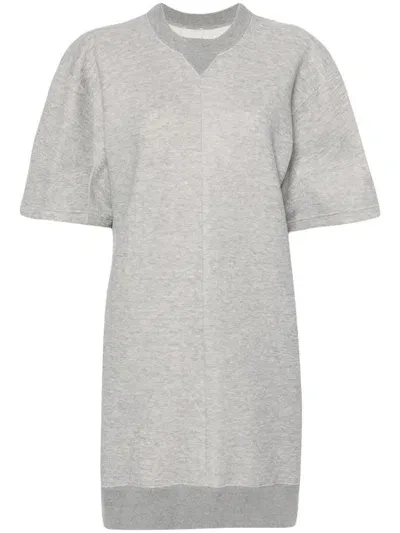 Sacai Mélange Mini Dress In Grey