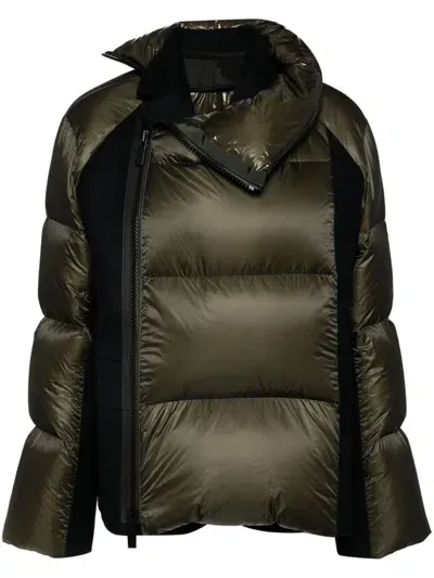 Sacai Panelled Jacket In Brown