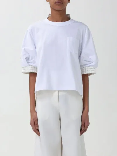 Sacai T-shirt  Woman Color White