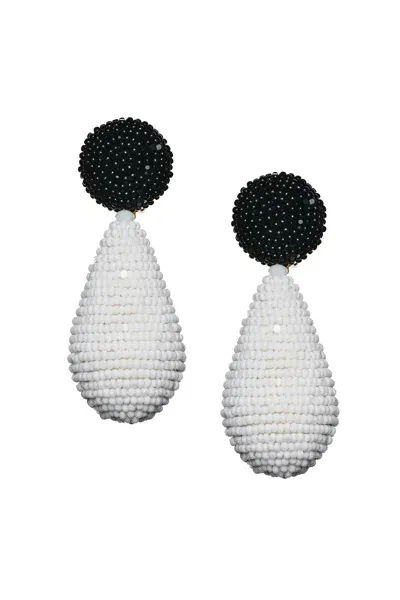 Sachin & Babi Alena Earrings In White/jet