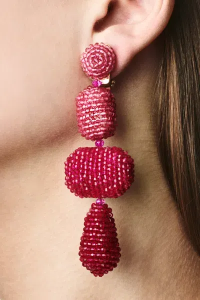 Sachin & Babi Josephine Earrings In Raspberry Ombre