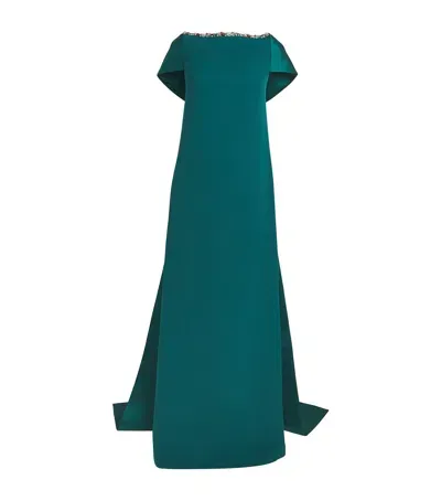 Safiyaa Satin Sallie Gown In Green