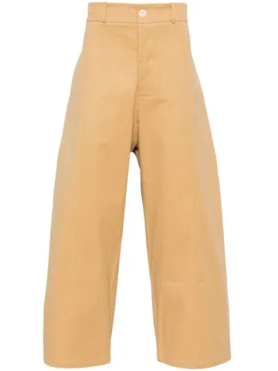 Sage Nation Neutral Wide-leg Trousers In Beige