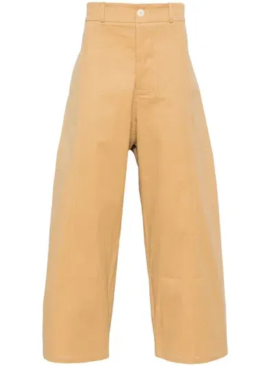 Sage Nation Wide-leg Trousers In Gelb