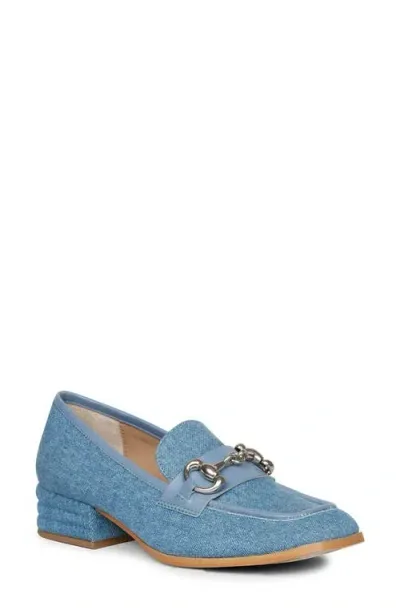 Saint G Jacqueline Bit Loafer In Blue