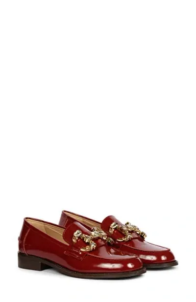 Saint G Livia Bit Loafer In Cherry