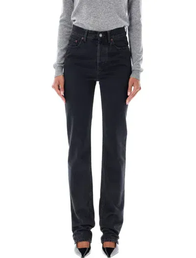 Saint Laurent 90's Slim High-waisted Jeans In Black