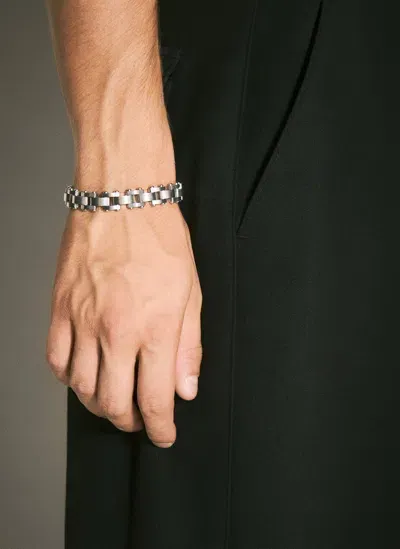 Saint Laurent Articulated Bracelet In Silver