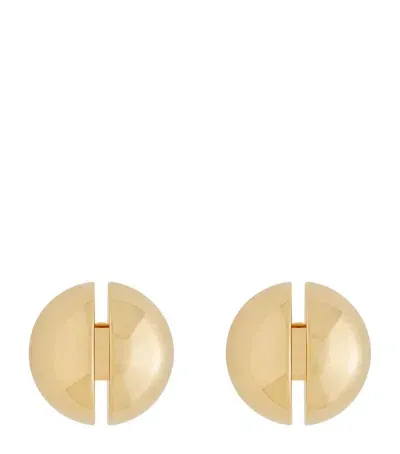 Saint Laurent Ball-split Earrings In Gold