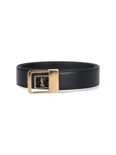 Saint Laurent Belt "la 66" In Black  