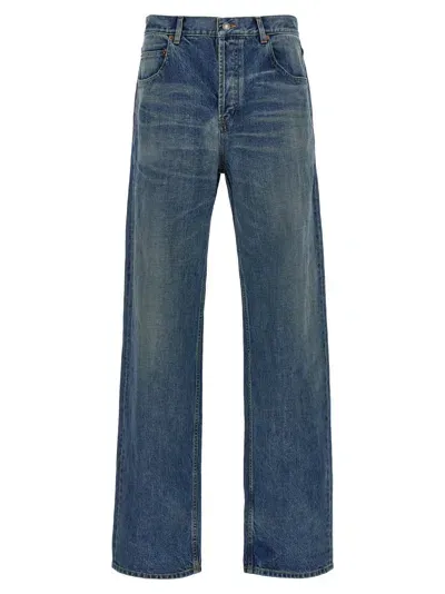 Saint Laurent Benjamin Jeans In Blue