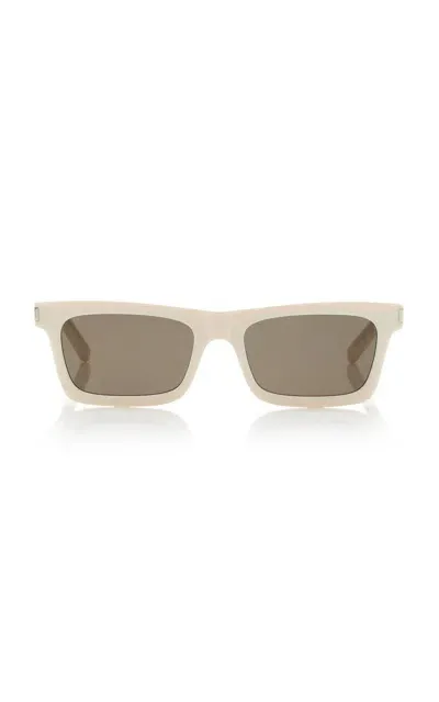 Saint Laurent Betty Square-frame Sunglasses In Ivory