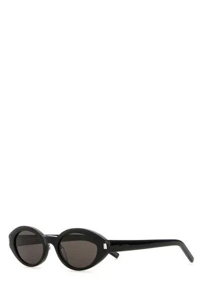 Saint Laurent Black Acetate Sl 567 Sunglasses In 1000