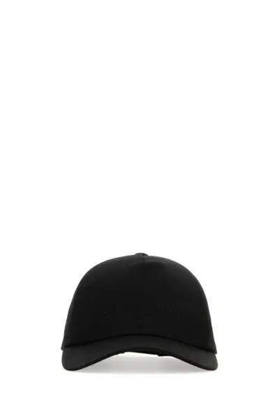 Saint Laurent Black Cotton Blend Baseball Cap