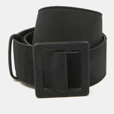 Pre-owned Saint Laurent Black Fabric Waist Belt 90cm