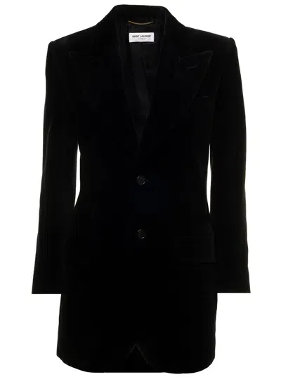 Saint Laurent Button In Black