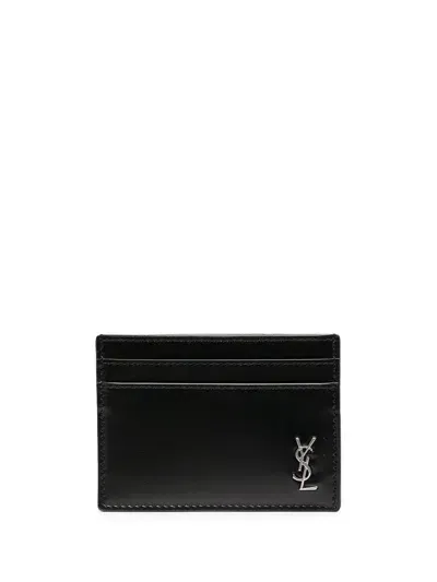 Saint Laurent Black Monogram Credit Card Holder