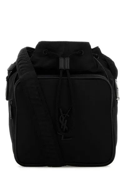 Saint Laurent Black Nylon Bucket Bag