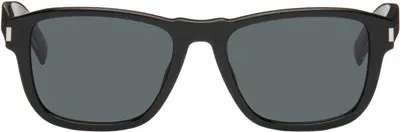 Saint Laurent Black Sl 710 Sunglasses In Black-crystal-black