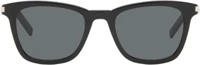 Saint Laurent Black Sl 716 Slim Sunglasses In Black-black-black