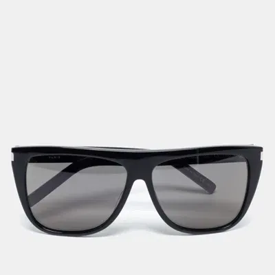 Pre-owned Saint Laurent Black Sl1 Wayfarer Sunglasses