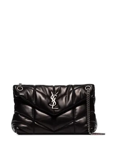 Saint Laurent Loulou Puffer Small Bags In Black