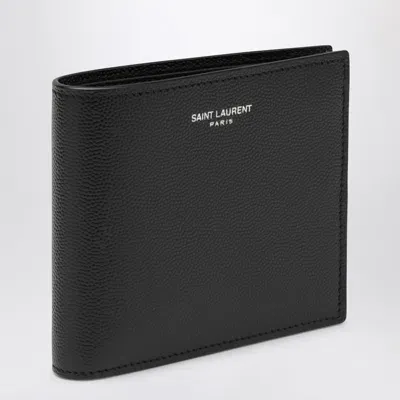 Saint Laurent Black Smooth Leather East/west Wallet