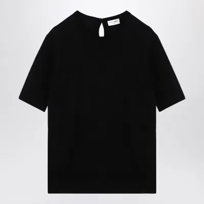 Saint Laurent Chic Black Wool Knit T-shirt