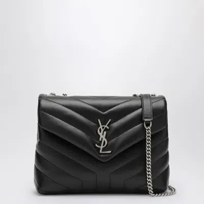 Saint Laurent Black/silver Small Ysl Loulou Bag