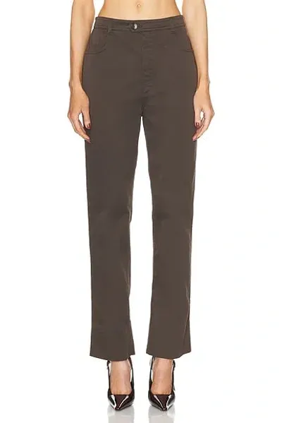 Saint Laurent Dark Brown Cotton Pant