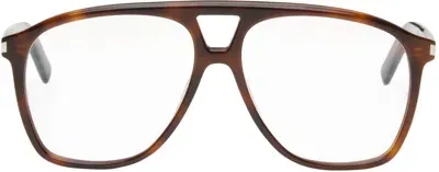 Saint Laurent Brown Sl 596 Dune Glasses In 002 Havana