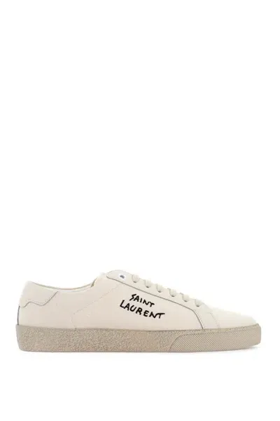 Saint Laurent Canvas Sl06 Sneakers In White